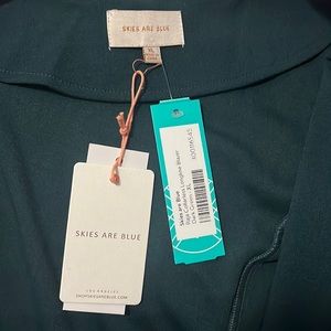 New with tags! Dark green knit fabric jacket